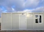 Módulo Pré-fabricado 14 m² (6x2,4m) com Zona Sanitária – Escritório Isolado e Dividido (Painéis 50mm)