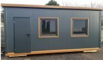 Pavilhão de Escritório 17m² (6x2,9m) – Design Moderno Antracite & Acabamentos em Madeira (Isolamento 100mm) - Image 4