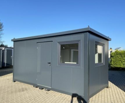 Contentor de Escritório e Habitacional 5x2,4m com Casa de Banho Completa e Duche (Isolamento 7,5cm)