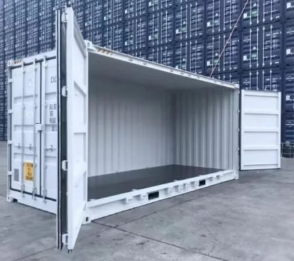 Contentor Marítimo 20 Pés High Cube Open Side – Cinzento Claro (Novo - Abertura Total)