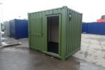 Contentor de 20 Pés Equipado "Bar Quiosque" – Isolado com Ampla Porta Basculante (Cinzento Antracite) - Image 3