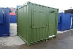 Contentor de 20 Pés Equipado "Bar Quiosque" – Isolado com Ampla Porta Basculante (Cinzento Antracite) - Image 2