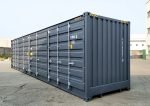 Contentor Marítimo 40 Pés High Cube Open Side – Cinzento Antracite (Novo - Abertura Total 12m)