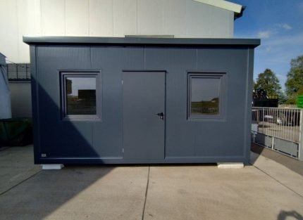 Contentor Escritório Social 15m² (6x2,5m) – Monobloco Isolado 100mm (Pronto a Usar)