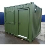 Contentor de 20 Pés Equipado "Bar Quiosque" – Isolado com Ampla Porta Basculante (Cinzento Antracite) - Image 4