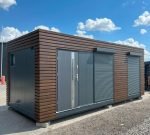 Módulo Habitável Pré-fabricado 21m² (7x3m) – Acabamento Madeira Nogueira e Casa de Banho com Banheira - Image 2
